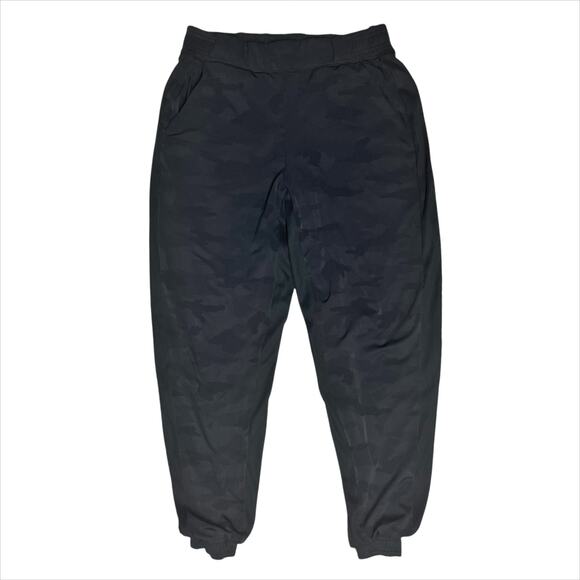 ATHLETA Brooklyn Lined Camo Textured Black Jogger Pants Size 4 - Picture 1 of 8